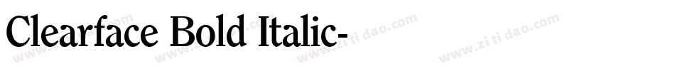 Clearface Bold Italic字体转换